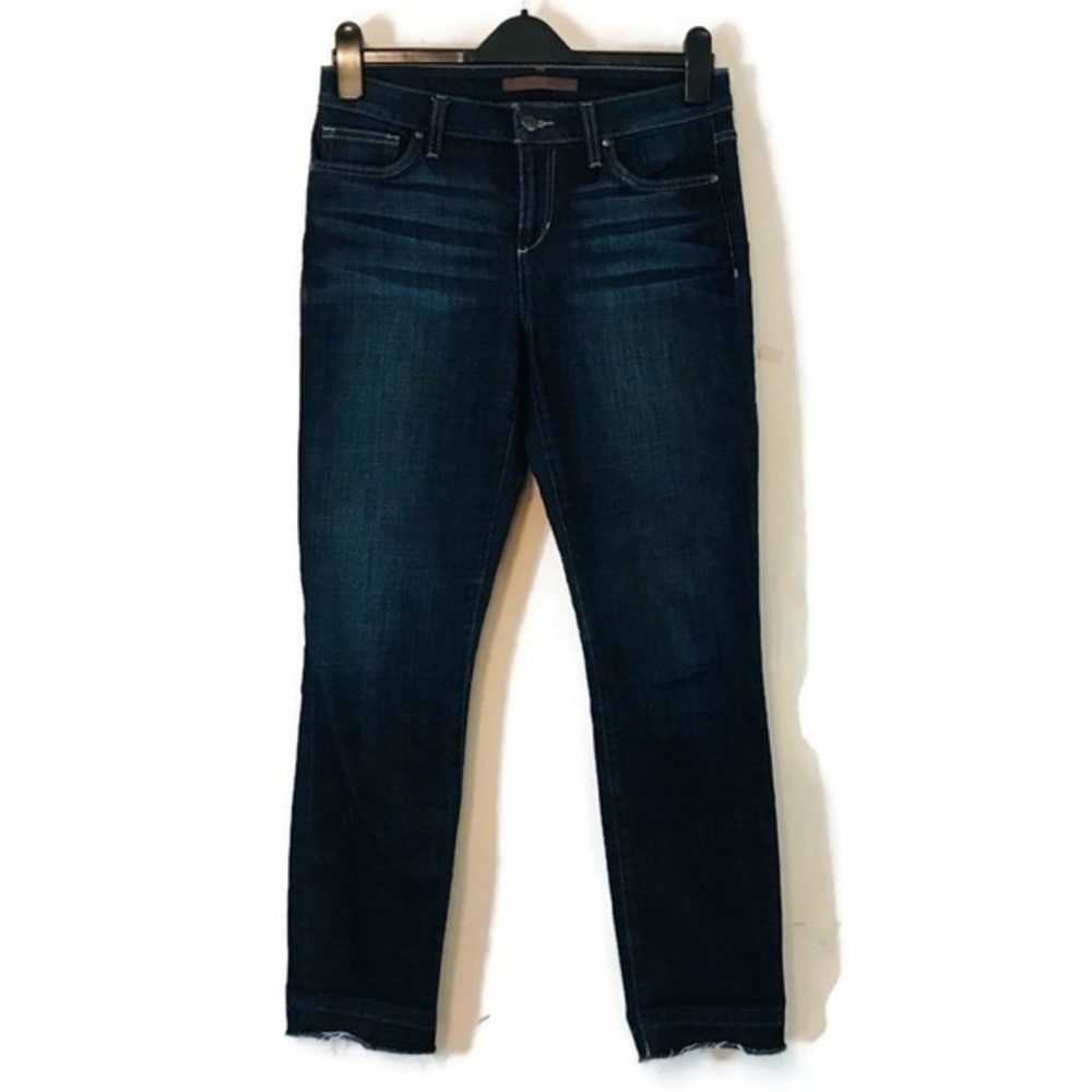 Joes Jeans Farrah Dark Wash Distressed Straight Leg Ankle Jeans Women’s size 28